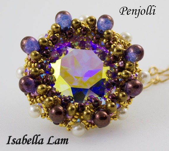 Penjolli Swarovski Pendant  PDF Beading tutorial for personal use only