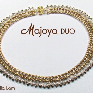 MAJOYA SuperDuo Beadwork Necklace tutorial instructions for personal use only image 2