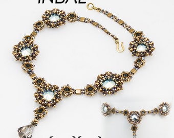 INBAL Rivoli SuperDuo Beadwork Necklace Pdf tutorial instructions for personal use only