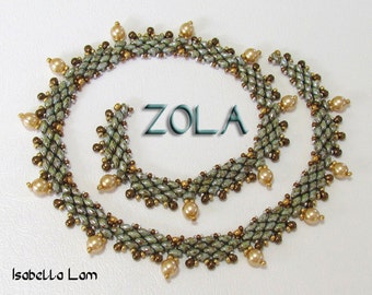 Istruzioni tutorial in formato Pdf per collana di perline ZOLA SuperDuo solo per uso personale