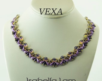 VEXA Two- Hole Cabochon and Vexolo beads Necklace Kit and Tutorial