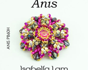 Tutorial ciondolo Anis austriaco, cristalli setosi e Rivoli