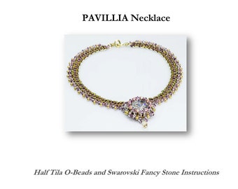 PAVILLIA Necklace Beadwork Exclusively PDF Beading tutorial for personal use only