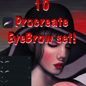 Procreate Eyebrow Stamp, procreate brush set, Procreate eyebrows set, procreate brush, procreate makeup brushes, eyebrow stamp