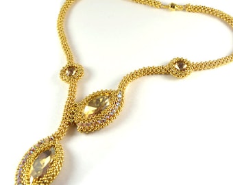 Siamese Marquis Necklace Gold  Beading Kit