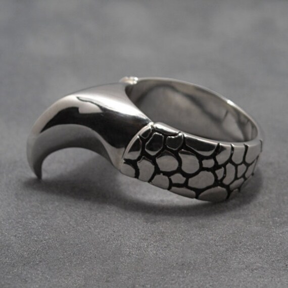 Dragon claw ring IN STOCK Sterling silver | Etsy