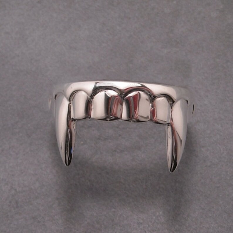 Vampire teeth ring Sterling silver Etsy