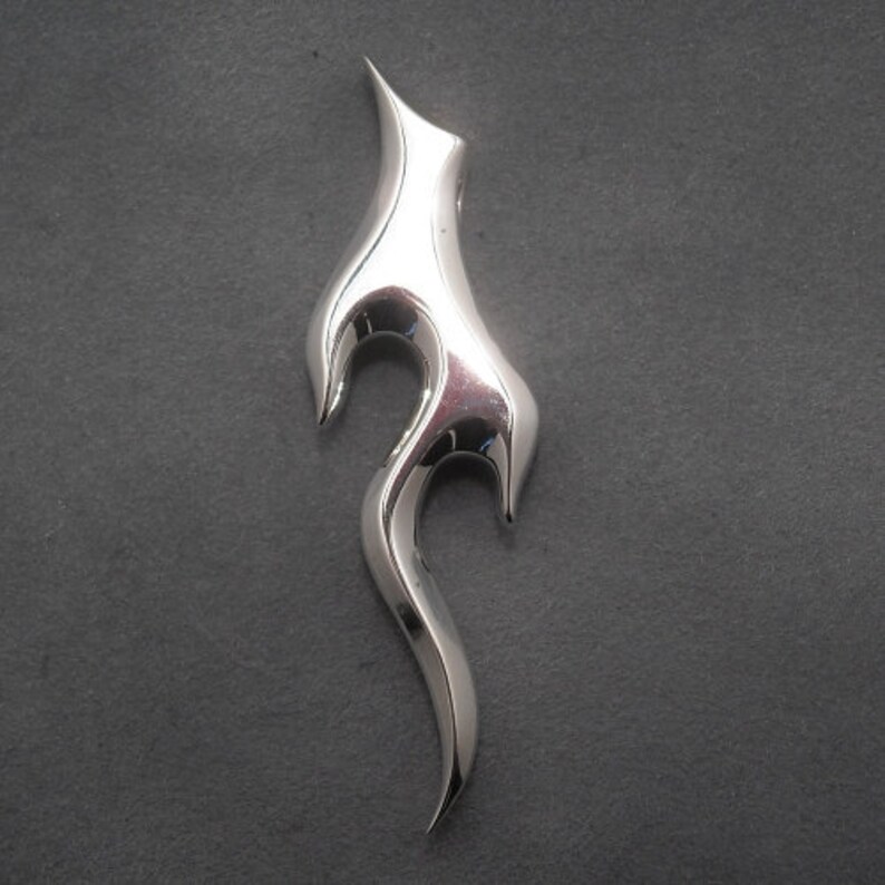 sterling silver Flame pendant