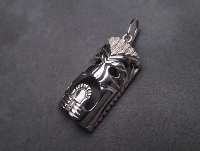 Tiki pendant sterling silver Etsy