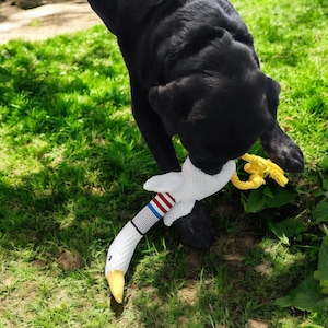 Soft Plush Goose Dog Toy - Durable Squeaky Chew Toy for Dogs and Puppies - Interactive Sound Toy - Cute Pet Gift, Fun and Tough Play