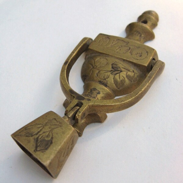 Indian Brass Door Knocker with Bell