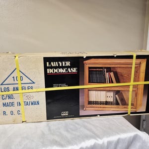 Brand New Barrister Lawyers Bookcase Book Shelf Style 23-807 Golden Oak 36x13x31