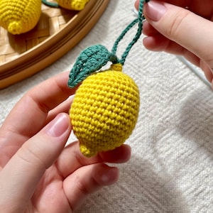 Padrão de Crochê para Chaveiro de Limão - Chaveiro de Fruta Amigurumi Fácil (Padrão em PDF)