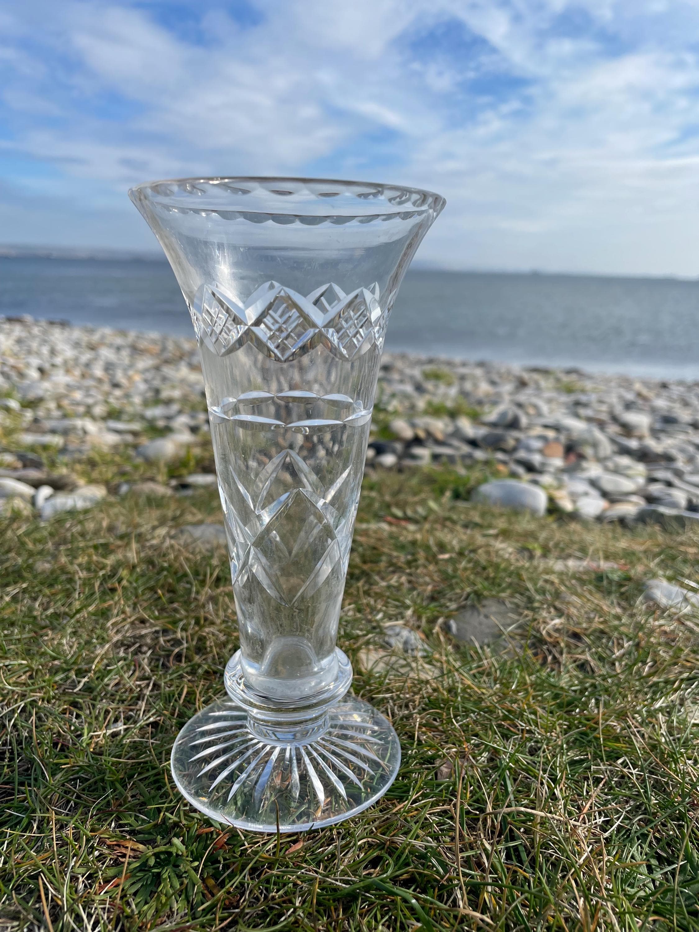 Stuart Crystal Vase - Etsy