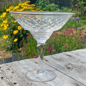 Vintage Stuart-kristallen compote – voetstuk op voet, verzamelobject geslepen glas