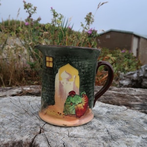 Royal Doulton Moorish Gateway Jug D4601 H. Allen Scene Relief Ware 11.5cm Collectable