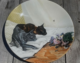 Royal Worcester Collectable Plate, July Beside the River by Peter