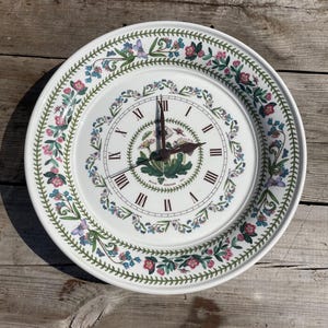 Vintage Portmeirion Botanische Wanduhr - Florale Telleruhr - 1980er Jahre