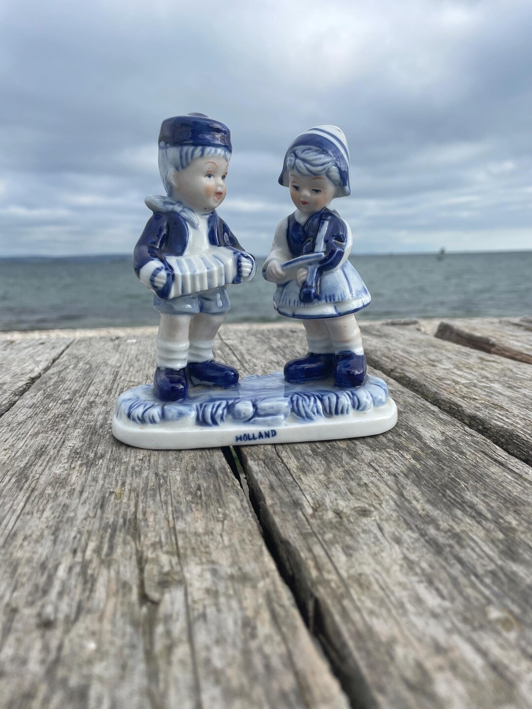 Vintage Delft Blue Dutch Boy & Girl Figurine | Hand Painted Holland ...