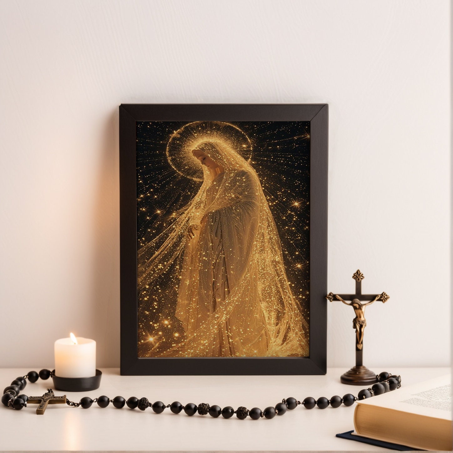 Jesus I Christian Prints I Mother of God poster I Jesus Portrait I Jesus Wall Art I Blessed Virgin Mary I Christian Art I Saint Mary art I