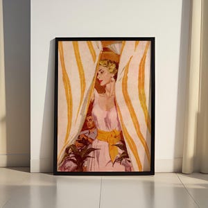 Retro stylish poster, Vintage Poster for Living Room, bedroom Poster,  Aesthetic Decor, Old style Poster, fashion retro art ,nostalgia style