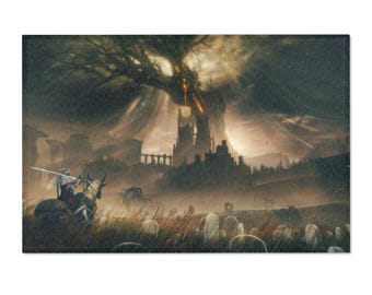 Elden Ring Area Rug - Fantasy Gaming Room Decor, 24x36 or 36x60 inches
