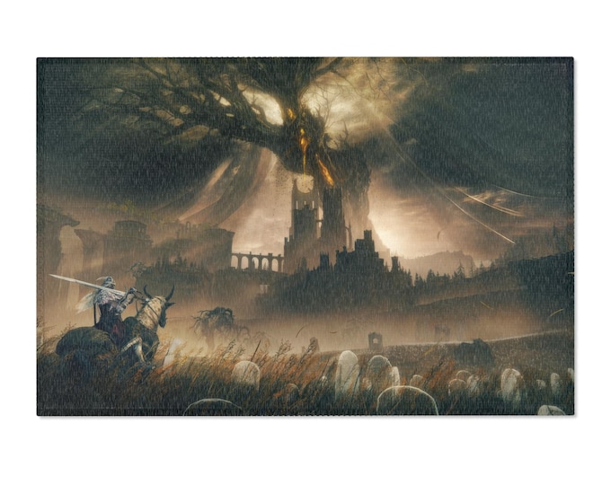 Elden Ring Area Rug - High-Quality Game Merchandise, Video Game Decor, 24x36, 36x60, 48x72 inches