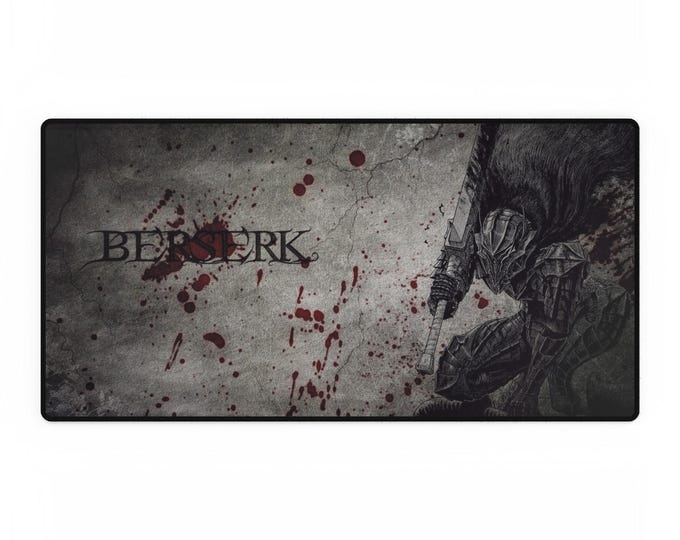 Berserk Title, Guts Armor, Anime Mousepad - High-Quality, Non-Slip, Anime Gaming Mat