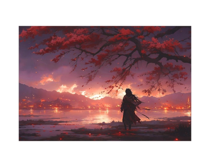 Reflections Of A Fiery Sunset. Matte Posters, Fine Art Paper Prints, Wall Art Decor, Artistic Print for Photography Lovers
