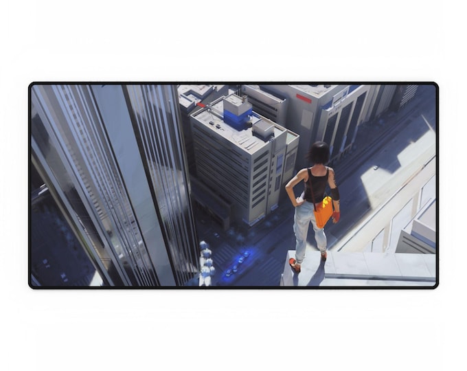 Mirror's Edge Desk Mat - Modern Office Decor, Gamer Gift, Creative Workspace Pad, Home Office Essential, Unique Desk Accessory