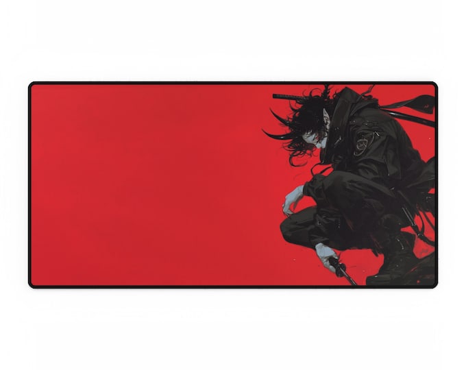 Anime Boy Horn Demon Ninja Mousepad - High-Quality, Non-Slip, Anime Gaming Mat