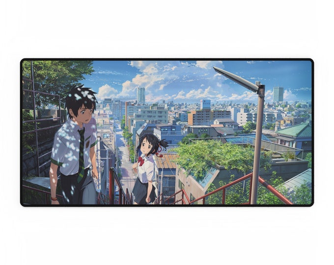 Your Name Taki and Mitsuha Mousepad - High-Quality, Non-Slip, Anime Gaming Mat