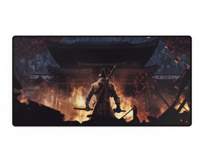 Sekiro: Shadows Die Twice Gaming Desk Mat, Office Decor, Unique Gifts, Desk Accessories for him, Japanese Art