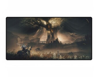 Elden Ring Mousepad, Non-Slip Gaming Desk Mat with Dark Fantasy Artwork