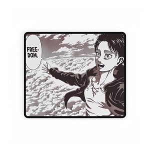 Anime Attack On Titan Eren Yeager Desk Mat, Scratch & Stain Resistant, Smooth Surface, Non-Slip Base, Durable image 2