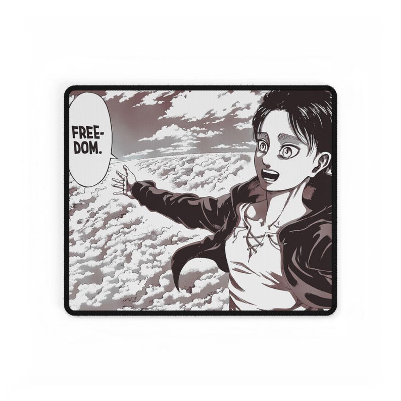 Anime Attack On Titan Eren Yeager Desk Mat, Scratch & Stain Resistant, Smooth Surface, Non-Slip Base, Durable image 2