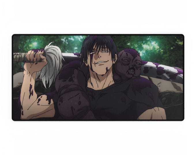 Jujutsu Kaisen Toji Fushiguro Desk Mats Cool Anime Mouse Pad, Scratch Stain Resistant, Durable Non-Slip