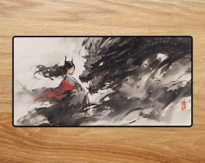 Symphony Symphony of Scales and Silk , Desk Mat, Non-Slip Mouse Pad for Work or Gaming, Scales and Silk Design, Anti-Fray Edges.