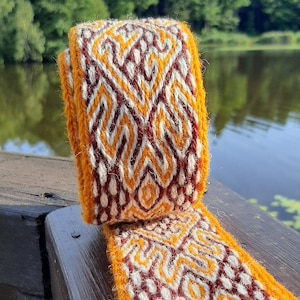 Tabletweven dierlijk motief, Vikingriem, handgeweven textielcadeau, kaart geweven vlechtwerk, middeleeuwse riem, middeleeuwse re-enactment, Vikingkleding