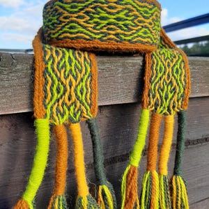 Tablet woven belt, card woven braid, folk costiume, viking belt, medieval belt, Brettchenborte, tablet weaving, tablet weave, Viking clothes