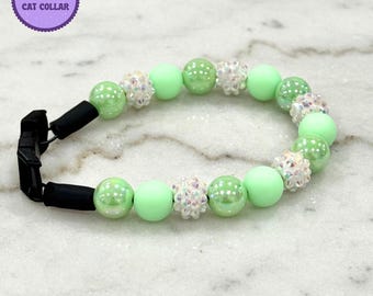 Bead Cat Collar, Collar Necklace Bead, Cat Gift For Cat Lovers, Pet Gift For Cat, Breakaway Collar Cat, Pet Collar, Bead Cat Collar