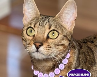Beaded Cat Collar, Collar Necklace Bead, Cat Gift For Cat Lovers, Pet Gift For Cat, Breakaway Collar Cat, Pet Collar, Bead Cat Collar