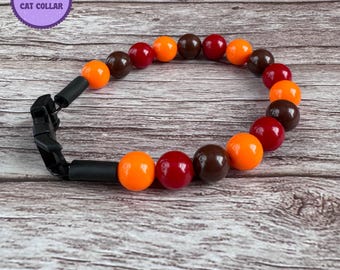 Beaded Cat Collar, Collar Necklace Bead, Cat Gift For Cat Lovers, Pet Gift For Cat, Quick Release Cat Collar, Pet Collar, Beaded Cat Collar