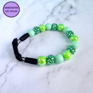 Bead Cat Collar, Collar Necklace Bead, Cat Gift For Cat Lovers, Pet Gift For Cat, Quick Release Cat Collar, Pet Collar, Beaded Cat Collar