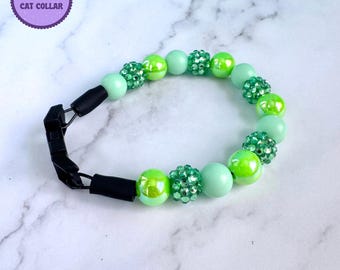 Bead Cat Collar, Collar Necklace Bead, Cat Gift For Cat Lovers, Pet Gift For Cat, Quick Release Cat Collar, Pet Collar, Beaded Cat Collar