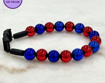 Bead Cat Collar, Collar Necklace Bead, Cat Gift For Cat Lovers, Pet Gift For Cat, Quick Release Cat Collar, Pet Collar, Bead Cat Collar