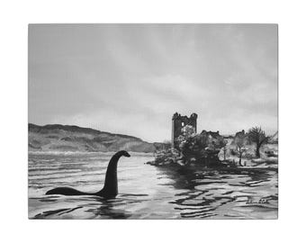 Impresión de pintura en lienzo de Nessie