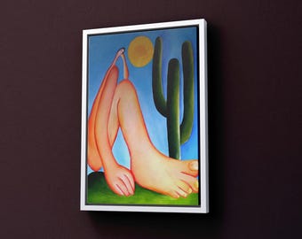 Tarsila Do Amaral, Abaporu, Brasil, Arte Tarsila Do Amaral, Arte de pared de lienzo