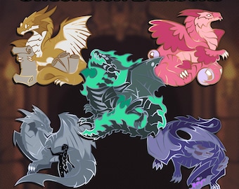 Ungewöhnliche Drachen | Dungeons and Dragons Emaille Pins