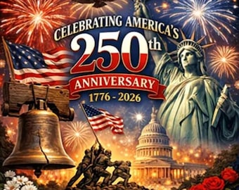 アメリカ建国250周年記念ウィンドウ/バンパーステッカー×2枚